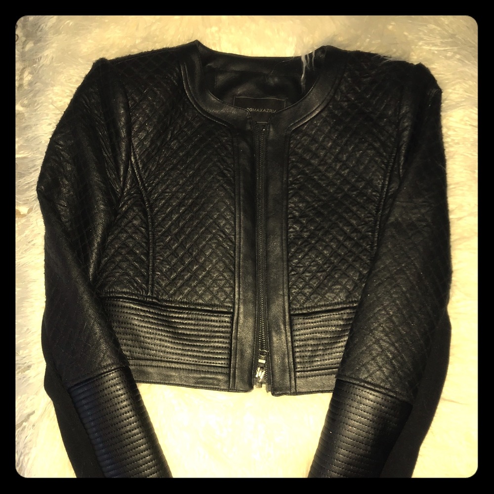 bcbg leather jacket